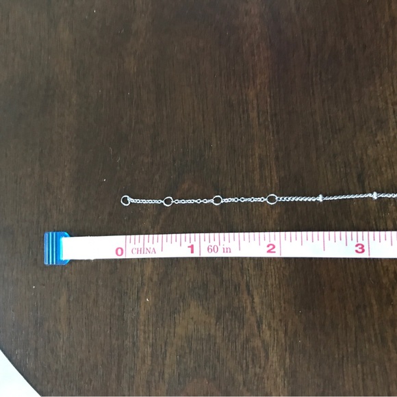 Dainty Silver Toned Satellite Chain Necklace - 17” - Picture 3 of 5